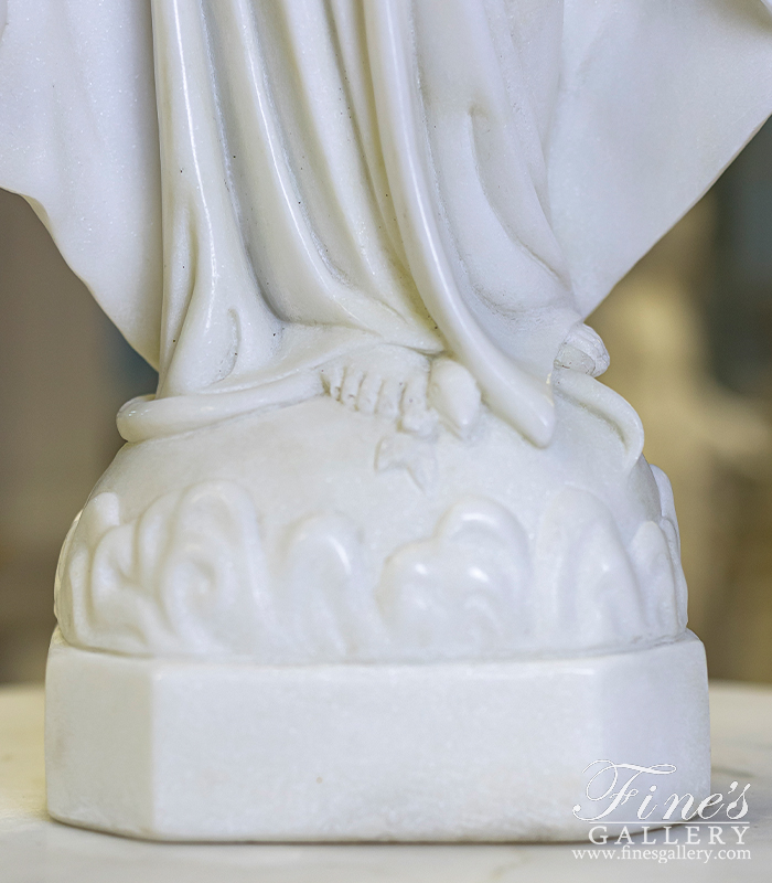 Marble Statues  - 24 Inch Our Lady Of Grace Marble Statue - MS-1407